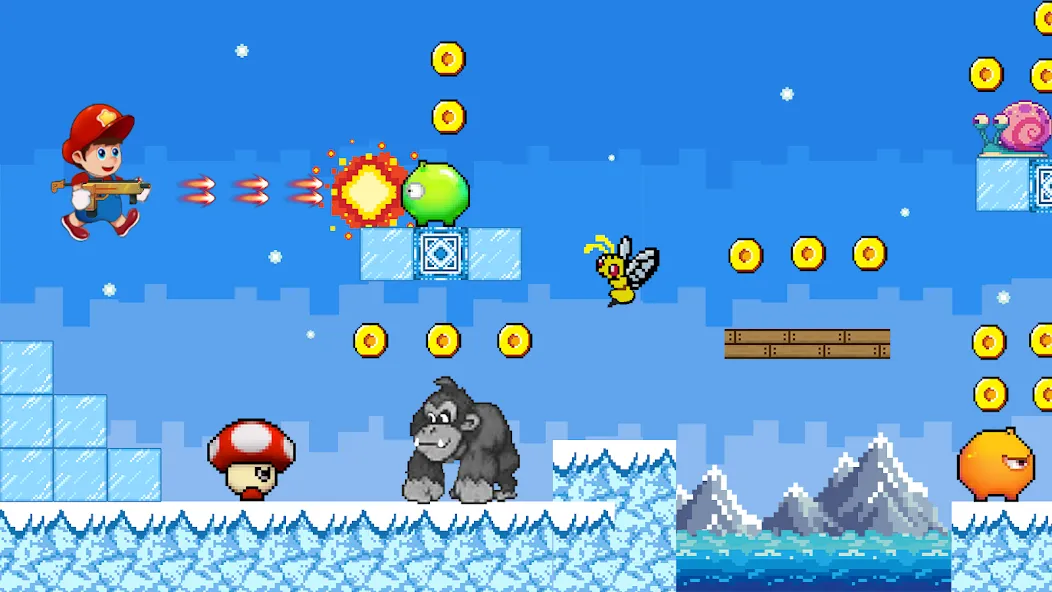 Super Mano : Adventure Jump (упер кэт ган)  [МОД Все открыто] Screenshot 5