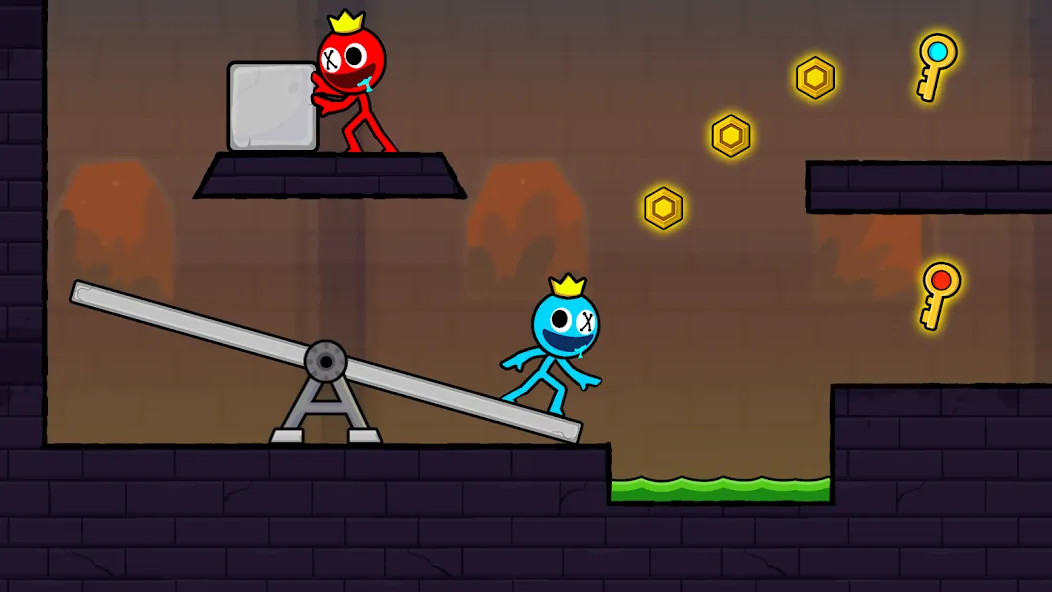 Red and Blue Stickman 2024 (Ред энд Блу Стикмен 2)  [МОД Unlocked] Screenshot 2