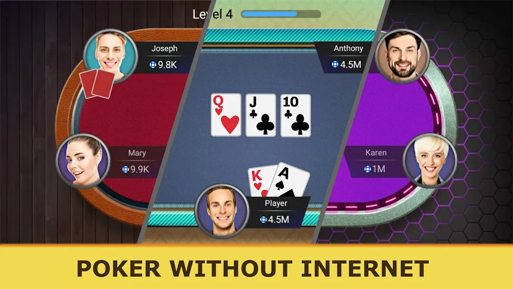 Poker Offline: Texas Holdem  [МОД Много денег] Screenshot 2