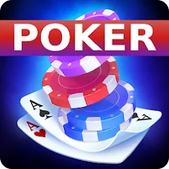 Взломанная Poker Offline: Texas Holdem  [МОД Много денег] - стабильная версия apk на Андроид