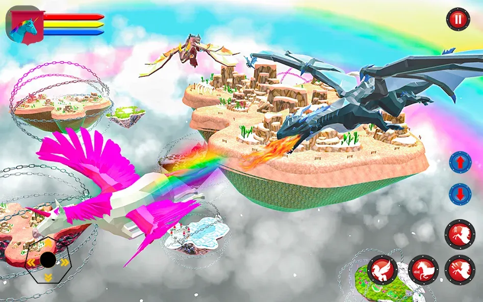 Flying Unicorn Pegasus Games  [МОД Много монет] Screenshot 1