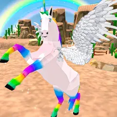 Взлом Flying Unicorn Pegasus Games  [МОД Много монет] - стабильная версия apk на Андроид