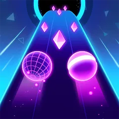 Скачать взломанную Rolling Twins: Music Ball Rush (Роллинг Твинс)  [МОД Бесконечные деньги] - полная версия apk на Андроид