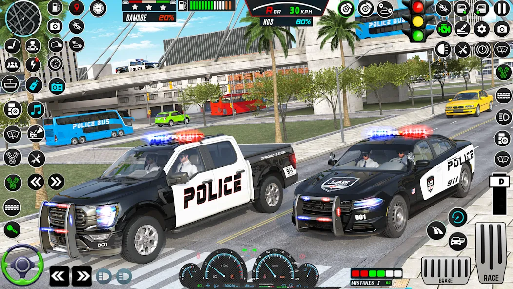 US Police Car Parking - King  [МОД Бесконечные монеты] Screenshot 4