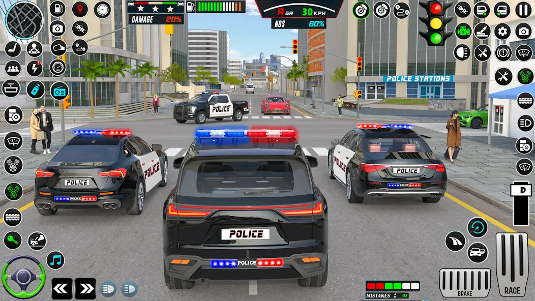 US Police Car Parking - King  [МОД Бесконечные монеты] Screenshot 5