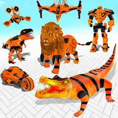 Взлом Robot Game Transform Crocodile  [МОД Все открыто] - последняя версия apk на Андроид