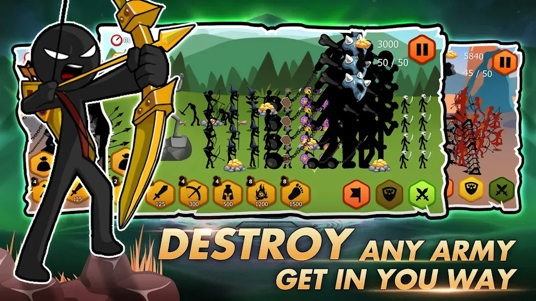 Stick Dynasty (Стритмен Баттл Уор)  [МОД Unlocked] Screenshot 1