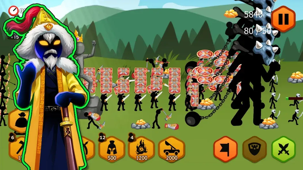 Stickman Battle 2: Empires War (Стикмен Битва 2)  [МОД Бесконечные монеты] Screenshot 5