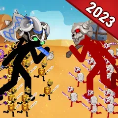 Скачать взлом Stickman Battle 2: Empires War (Стикмен Битва 2)  [МОД Бесконечные монеты] - последняя версия apk на Андроид