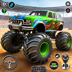 Скачать взломанную 4x4 Monster Truck Racing Games (Монстр Трак Гонки игры)  [МОД Бесконечные деньги] - полная версия apk на Андроид