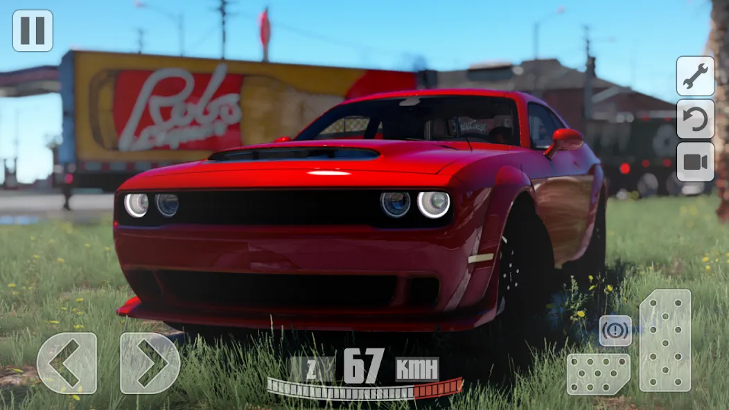 Simulator Dodge Demon Parking (Симулятор парковки  )  [МОД Много монет] Screenshot 1