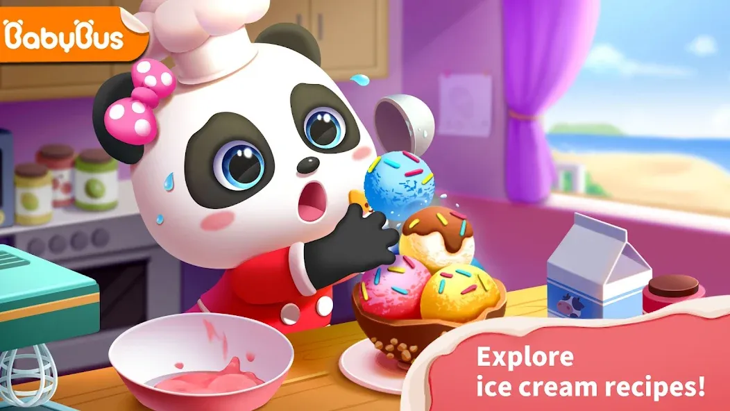 Baby Panda’s Ice Cream Shop  [МОД Много денег] Screenshot 1