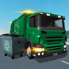 Взломанная Trash Truck Simulator (Трэш Трак Симулятор)  [МОД Бесконечные монеты] - полная версия apk на Андроид