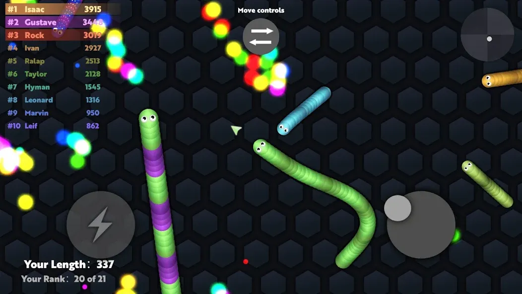 Slide.io - Hungry Snake Game  [МОД Меню] Screenshot 1