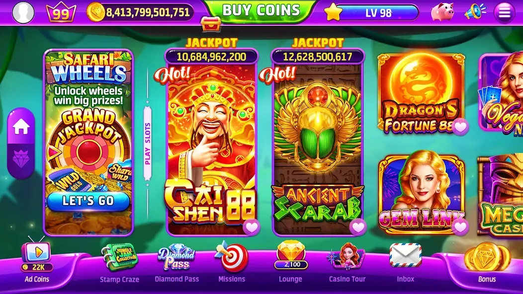 Golden Casino - Slots Games (Голден Казино)  [МОД Много денег] Screenshot 2