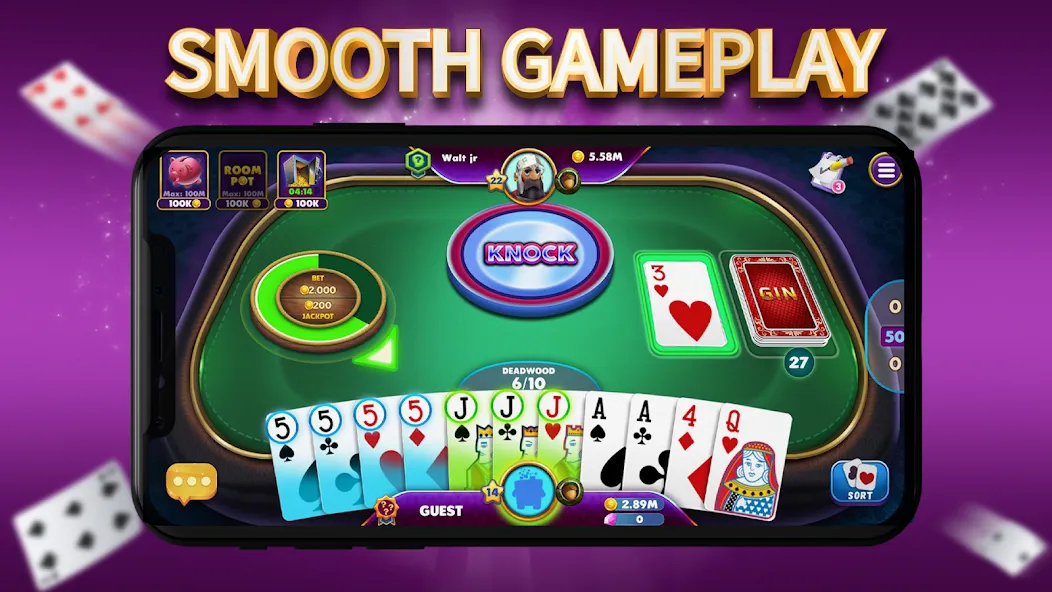 Gin Rummy Elite: Online Game (Джин Рамми)  [МОД Все открыто] Screenshot 2