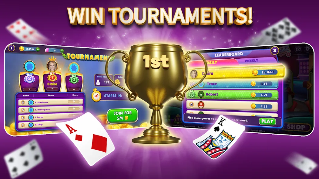 Gin Rummy Elite: Online Game (Джин Рамми)  [МОД Все открыто] Screenshot 4