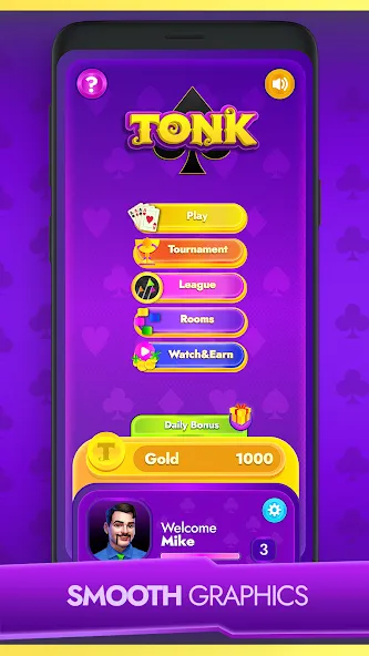 Tonk - Classic Card Game (Тонк)  [МОД Бесконечные деньги] Screenshot 2