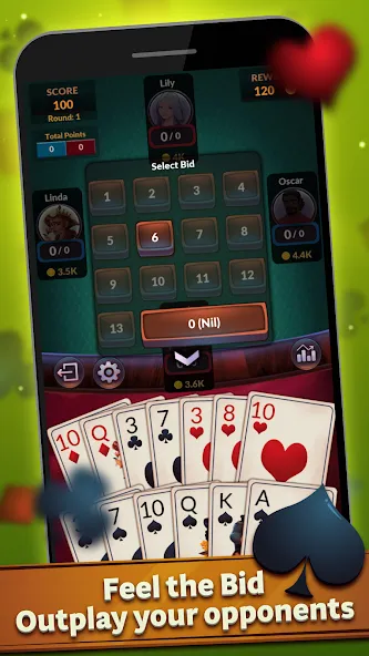 Spades - Offline Card Games (Спейдс)  [МОД Menu] Screenshot 4