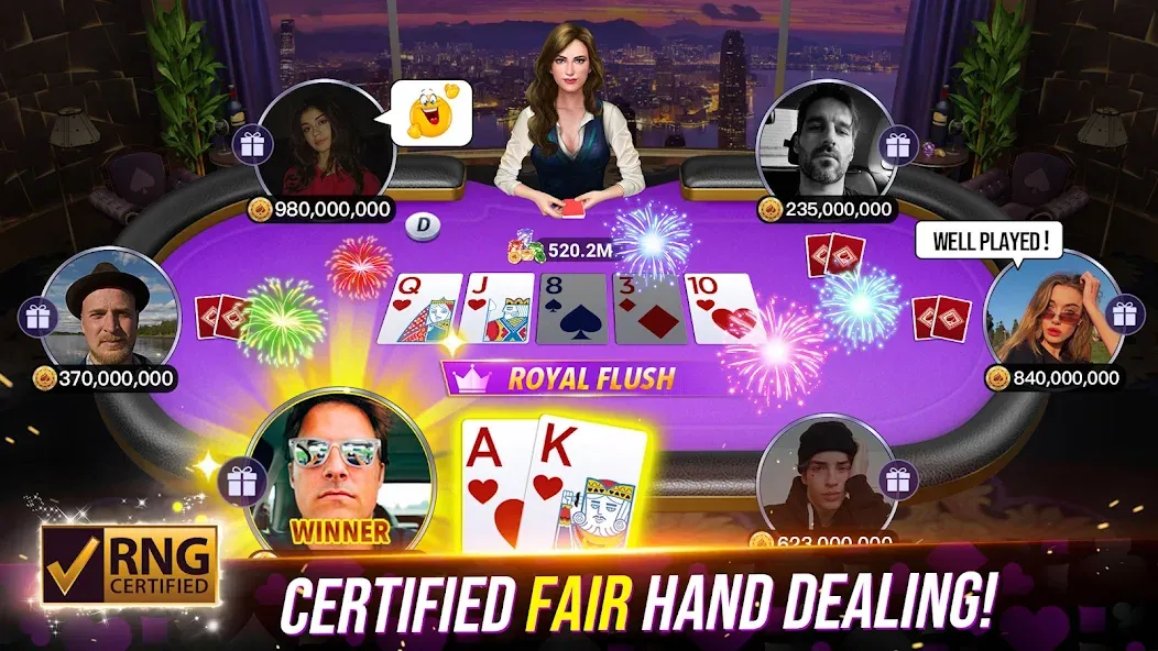 Poker Fever - Win your Fame (Покер Клаш)  [МОД Много монет] Screenshot 1