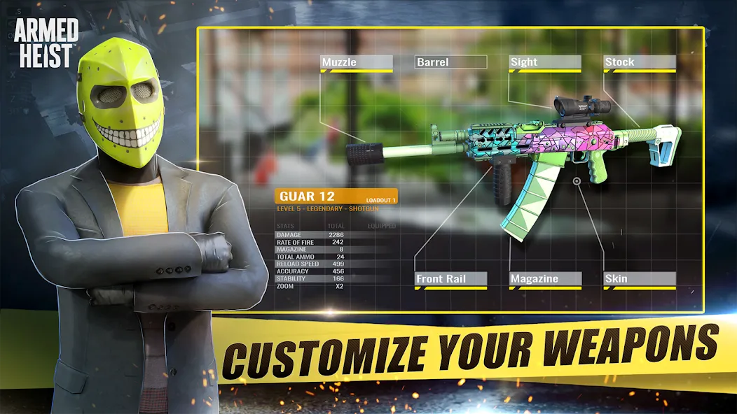 Armed Heist: Shooting gun game (Армед Хейст)  [МОД Menu] Screenshot 3