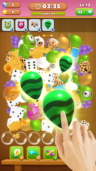 Match Triple Balloon (Матч Тройной Шарик)  [МОД Много денег] Screenshot 2