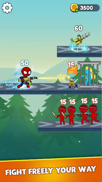 Stick Shooter: Battle Game (Стик Шутер)  [МОД Mega Pack] Screenshot 1