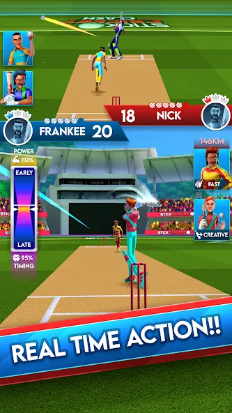 Stick Cricket Clash (тик Крикет Клаш)  [МОД Menu] Screenshot 1