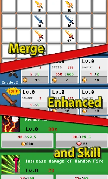 Merge Sword :Idle Merged Sword (Мерж Сворд)  [МОД Бесконечные монеты] Screenshot 2