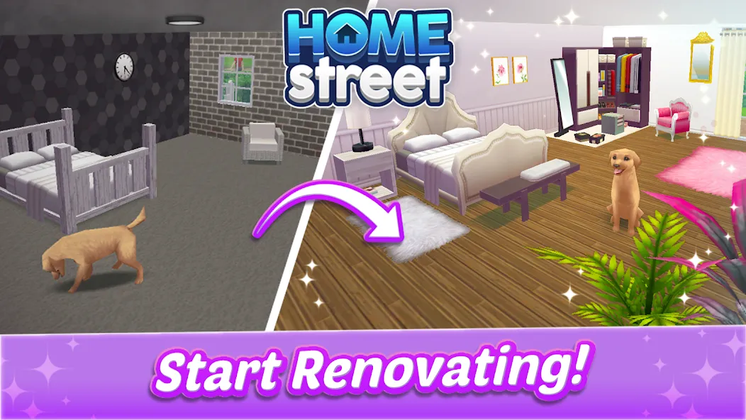 Home Street - Dream House Sim  [МОД Unlimited Money] Screenshot 2