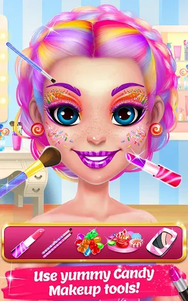 Candy Makeup Beauty Game  [МОД Menu] Screenshot 2