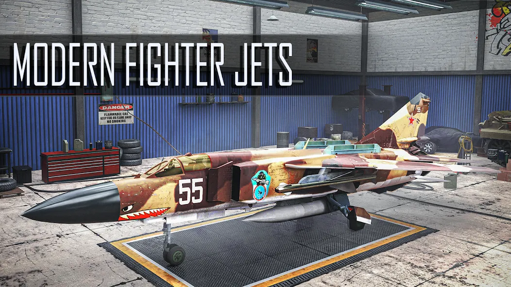 Jet Fighter: Sky Combat 3D (Джет Файтер)  [МОД Menu] Screenshot 3