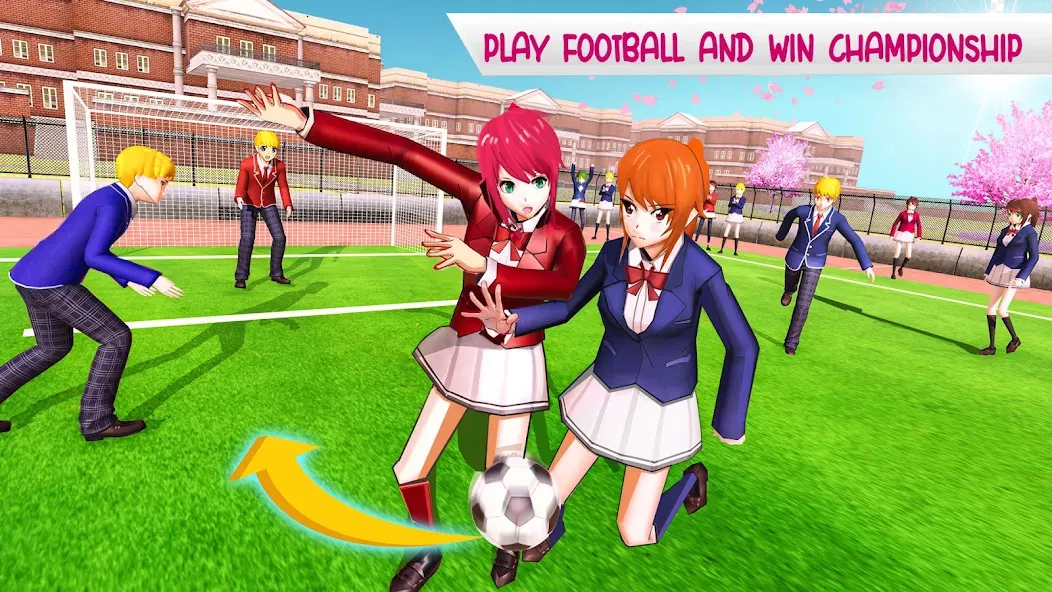 Anime High School Life  [МОД Меню] Screenshot 3