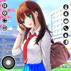 Скачать взломанную Anime High School Life  [МОД Меню] - последняя версия apk на Андроид