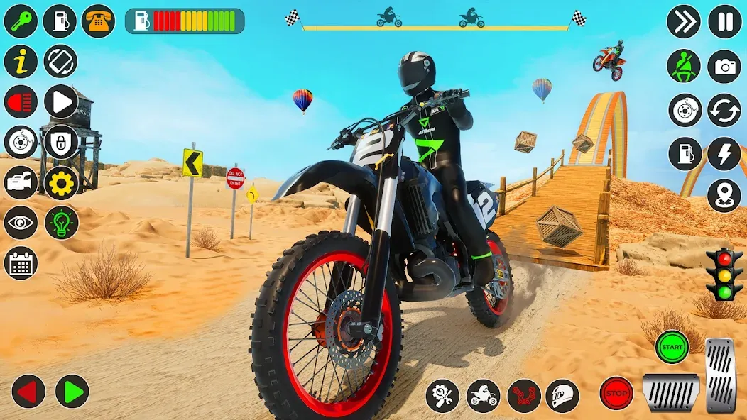 Bike Stunt Games Stunt Bike 3D (Байк стант рэмп игра Байк Джамп)  [МОД Unlocked] Screenshot 1