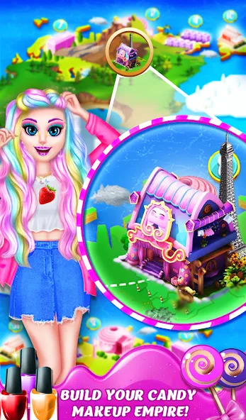 DIY Candy Makeup-Beauty Salon (ДИУАИ Мейкап)  [МОД Меню] Screenshot 4