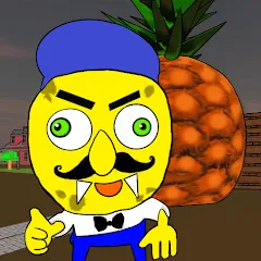 Скачать взломанную Neighbor Sponge. Scary Secret  [МОД Много монет] - стабильная версия apk на Андроид