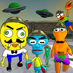 Взломанная Sponge Area 51. Neighbor Alien  [МОД Бесконечные монеты] - полная версия apk на Андроид