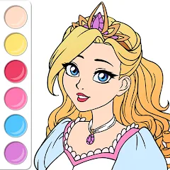 Скачать взломанную Princess Coloring Book Game  [МОД Бесконечные деньги] - полная версия apk на Андроид