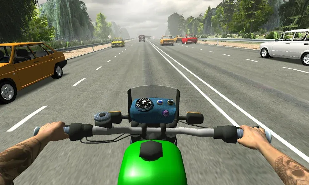 Russian Moto Traffic Rider 3D  [МОД Много монет] Screenshot 3