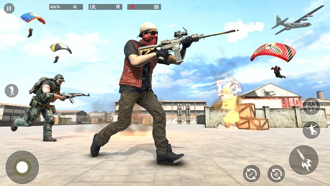 Battlegrounds Fire Squad War  [МОД Бесконечные монеты] Screenshot 3