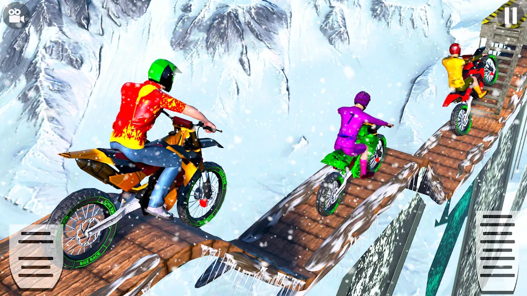 Snow Tricky Bike Stunt Race 3D  [МОД Menu] Screenshot 4