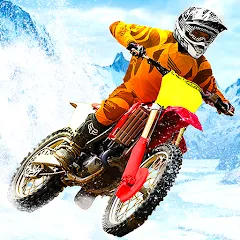 Скачать взломанную Snow Tricky Bike Stunt Race 3D  [МОД Menu] - полная версия apk на Андроид