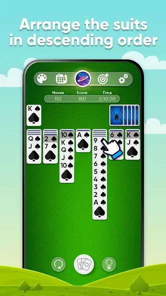 Spider Solitaire (Спайдер Солитер)  [МОД Много монет] Screenshot 2