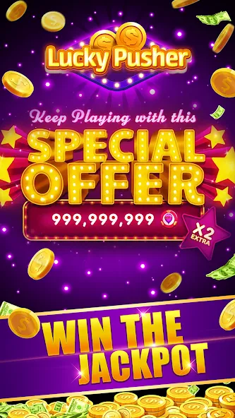 Lucky Cash Pusher Coin Games (Лаки Кэш Пушер Коин Геймс)  [МОД Unlimited Money] Screenshot 3