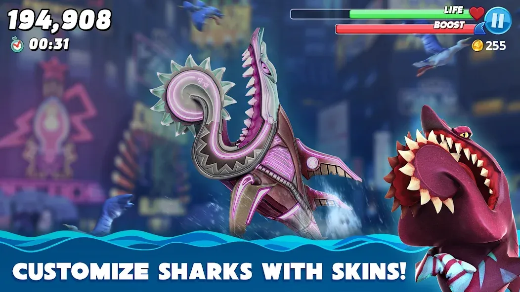 Hungry Shark World (Хангри Шарк Ворлд)  [МОД Mega Pack] Screenshot 3