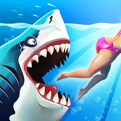 Скачать взломанную Hungry Shark World (Хангри Шарк Ворлд)  [МОД Mega Pack] - полная версия apk на Андроид