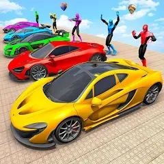 Взломанная Mega Ramp Car Games Car Stunts  [МОД Unlimited Money] - полная версия apk на Андроид