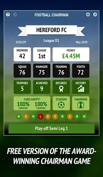 Football Chairman (Soccer) (Футбольный председатель)  [МОД Unlocked] Screenshot 1