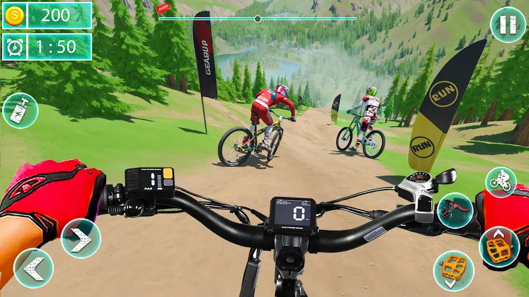 MTB Downhill: BMX Racer  [МОД Меню] Screenshot 2